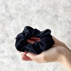 Anwen bawełniana scrunchie czarna gumka do włosów