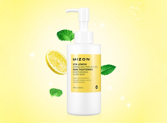 Mizon Vita Lemon Sparkling Peeling Gel Skin Tightening Moisturizing Glow Skin peeling